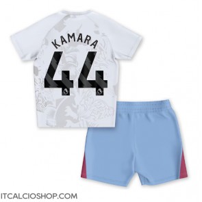 Aston Villa Boubacar Kamara #44 Seconda Maglia Bambino 2023-24 Manica Corta (+ Pantaloni corti)